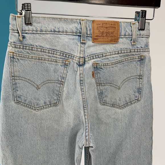 Levi’s vintage orange tab 550 student w 29 l 32 womens fits like xs sz 0 -2 - Picture 6 of 11